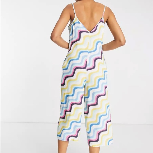 Native Youth Colorful Print Geometric Shapeless Retro Jumpsuit Size S Small NWT - Picture 7 of 9